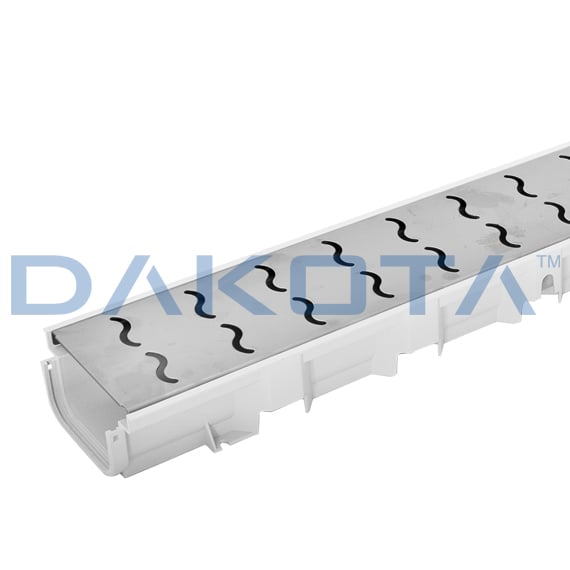 Drainage Channel with Stainless Steel Grate - Pegasus Plus One S 100x35