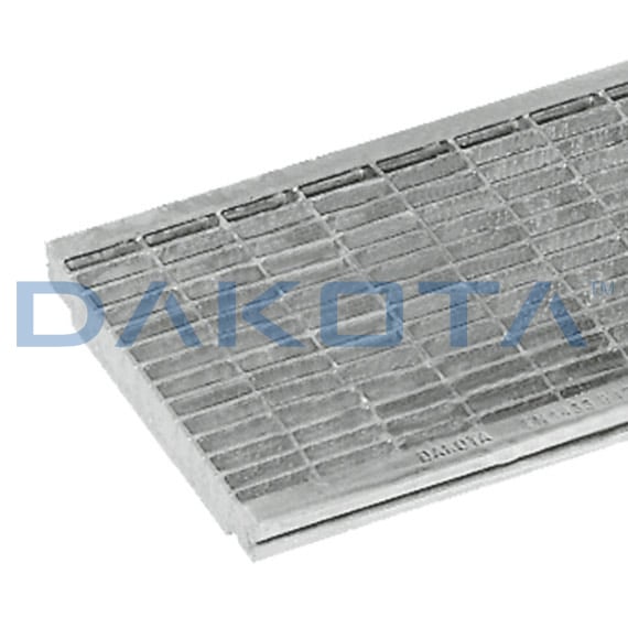 Γαλβανισμένη σχάρα B125 με  αντιολίσθηση και προστασία ποδιού