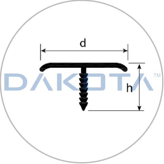 Perfil en “T” Aluminio Satinado de 11,0 mm a 20,0 mm