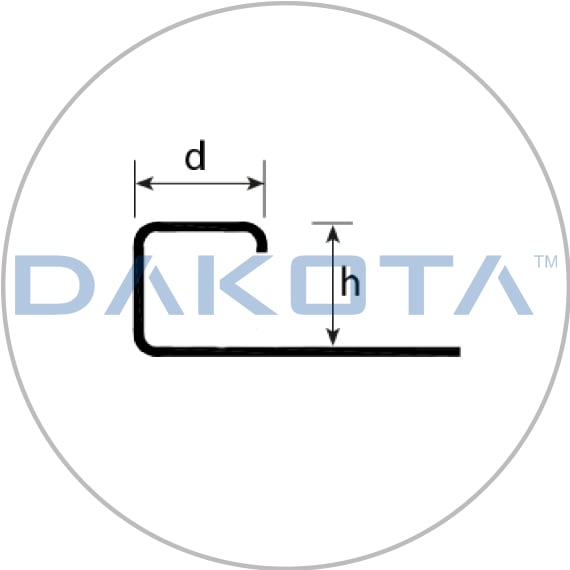 Perfil de Aço Inoxidável 12,5