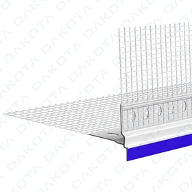 Blauer 'Strip' Mantel mit Mesh