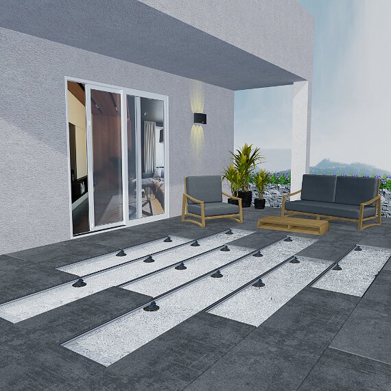 Magatello Keradeck® 30 in alluminio per paving e decking