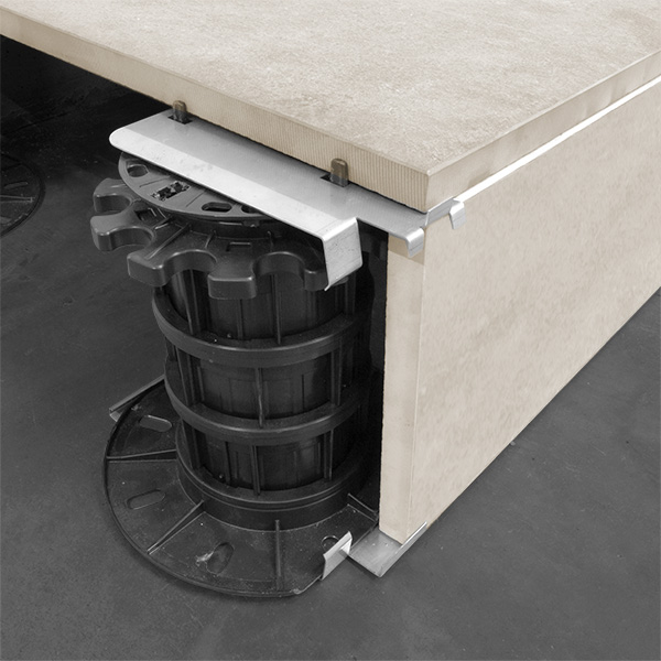 Soporte de soporte perimetral inox para baldosas